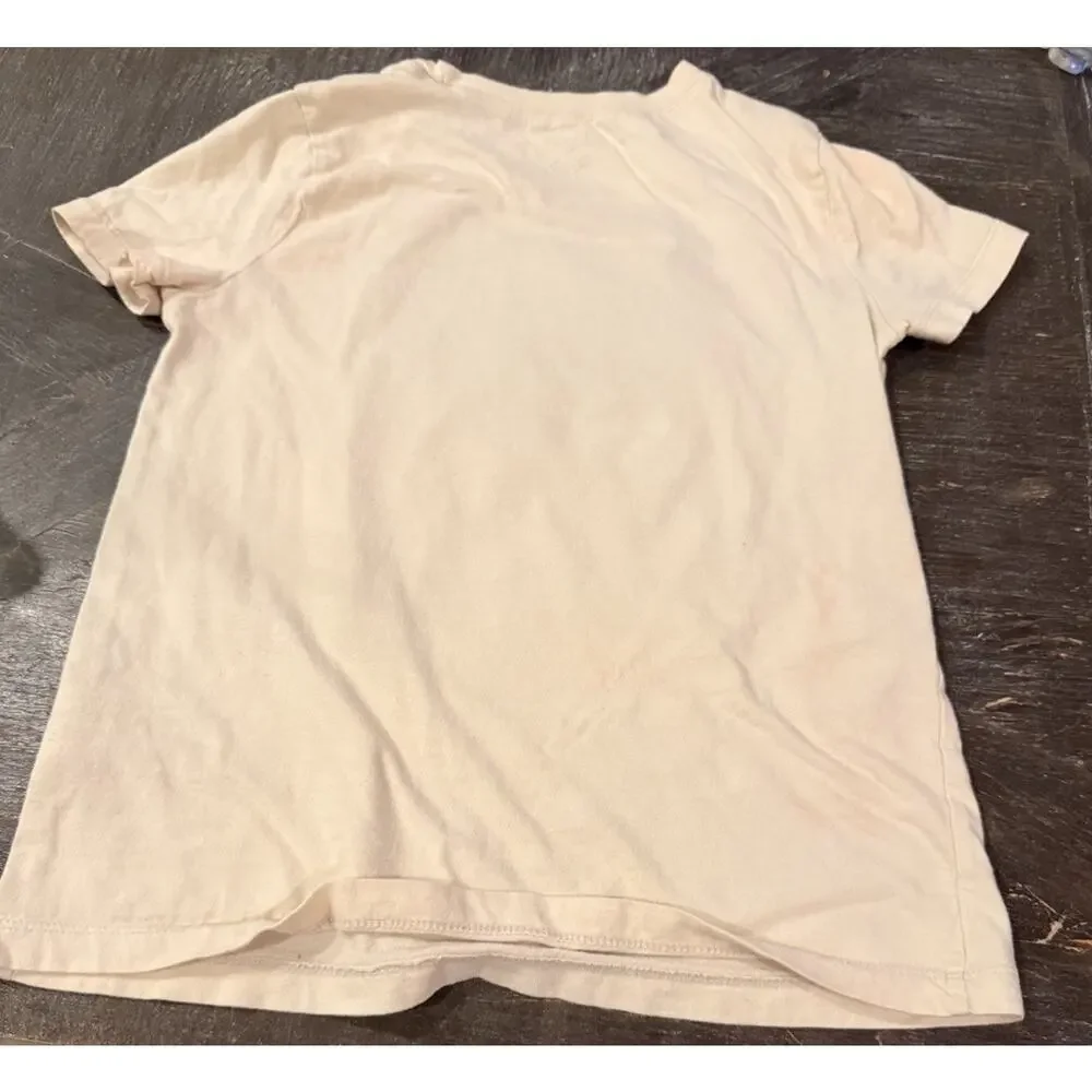 Carter’s Space Explorers Graphic Tee Boys Size 8 Beige Cotton Short Sleeve